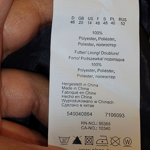 Olsen Black Striped Hooded Jacket - Picture 7 of 8